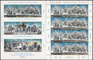 1994-1996 Feszty körkép (I.), (II.), (III.) kisív + blokk (12.000)