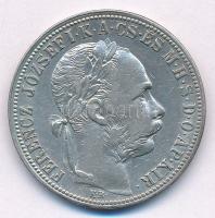 1889KB 1Ft Ag "Ferenc József / Barokk címer" T:2,2-  Adamo M15