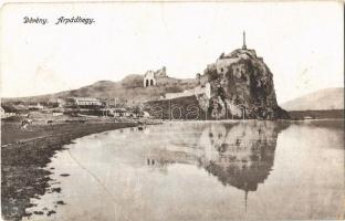 1918 Dévény, Theben a. d. Donau, Devín (Pozsony, Bratislava); Árpádhegy és szobor, emlékmű, vár / Devínsky hrad / castle ruins, Millennium monument (EB)