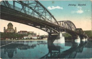 Párkány, Parkan, Stúrovo; Duna híd, esztergomi bazilika / Danube bridge, Basilica (Esztergom) (fa)