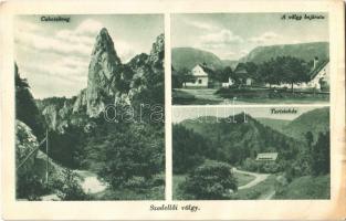 1939 Szádelő, Zádiel; Szádelői-völgy, Cukorsüveg, a völgy bejárata, turistaház. Tobák F. fényképész felvételei / valley, chalet, tourist house / Zádielská dolina (ázott sarok / wet corner)