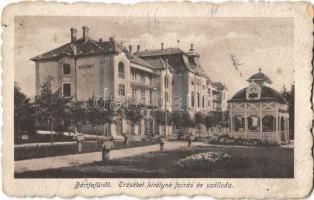 1926 Bártfa, Bártfafürdő, Bardejovské Kúpele, Bardiov, Bardejov; Erzsébet királyné forrás és szálloda / spa, hotel, spring source (EK)