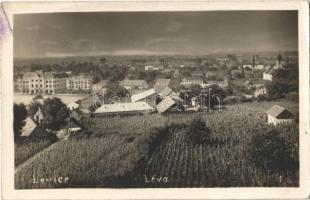 1935 Léva, Levice; látkép, Városháza, Szlovák Bank / town hall, Slovak bank. photo (EK)