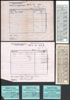 cca 1920-1930 Vegyes bécsi jegy és papírrégiség tétel, összesen 28 db, villamosjegy, belépők, számolócédula, számla