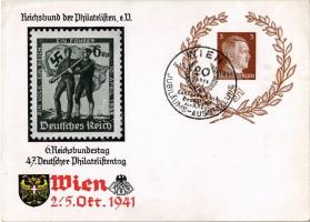 1941 Reichsbund der Philatelisten, 6. Reichsbundestag, 47. Deutfcher Philateliftenteg, Wien / German stamp day, Vienna, So. Stpl. (Non PC) (EK)