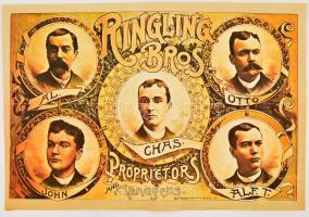 Ringling Bros. Proprietors and Managers, artista melléklet, hajtott, 42,5×62 cm