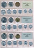 1975-1977. 2f-10Ft (9xklf) érmés forgalmi sor fóliatokban (3xklf) T:1
Adamo FO8, FO9, FO10