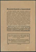 1944 A Vörös Hadsereg magyar honvédekhez intézett magyar nyelvű röplapja Budapest ostromával kapcsol...