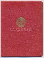 1955. "Munka vörös zászló érdemrendje" viselésre jogosító igazolvány T:1-