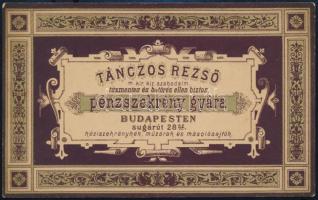 cca 1870-1880 Tánczos Rezső Pénzszekrénygyára reklámkártyája, Bp. Sugárút 28., 7x12 cm
