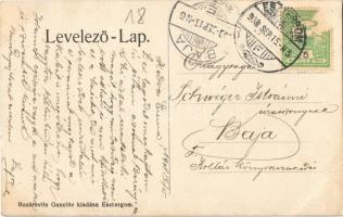 1908 Esztergom, látkép. Buzárovits Gusztáv kiadása