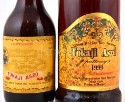 1988, 1999 Tokaji Aszú 3 puttonyos bor, bontatlan, 2 db,  0,25 és 0,5 l