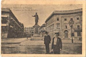 Odessa, Odesa; Monument au duc de Richelieu + Bahnhofs-KOmmando Odessa HP i. BHF (EK)