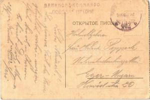 Odessa, Odesa; Monument au duc de Richelieu + "Bahnhofs-KOmmando "Odessa" HP i. BHF&q...