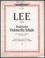 1929 2 db kotta: Jakob Sakom: Violoncello-Etüden-Schule és Lee: Praktische Violoncello-Schule