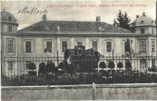 1910 Zsitvaújfalu, Nová Ves nad Zitavou; Gróf Nyáry Kálmán főrendiházi tag kastélya / castle (r)