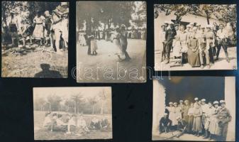 cca 1900-1920 Balatoni, badacsonyi életképek, 20 db, 9×6 és 7,5×9,5 cm