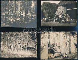 cca 1900-1920 Balatoni, badacsonyi életképek, 20 db, 9×6 és 7,5×9,5 cm