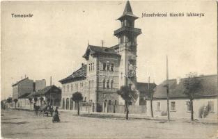 Temesvár, Timisoara; Józsefvárosi tűzoltólaktanya, tűztorony / Iosefin firefighter barracks, fire tower