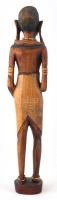 Afrikai faragott, festett fa szobor  46 cm