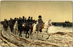 Napoleon and his officers, 1814 The French Campaign, Stengel & Co. 29223, litho, s: Jean-Louis-Ernest Meissonier