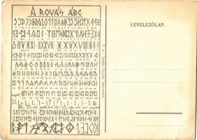 A Rovás ÁBC. Felelős kiadó Szabó Gyula, Debrecen / Hungarian runes alphabet, irredenta (EB)