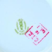 3 db román porcelán áttört tálka. Kézzel festett, kis kopásokkal. d:11 cm, 16 cm