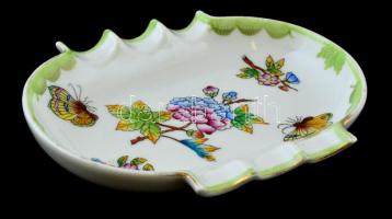 Herendi Viktória mintás hamutál. Kézzel festett, jelzett, hibátlan. 14x11 cm