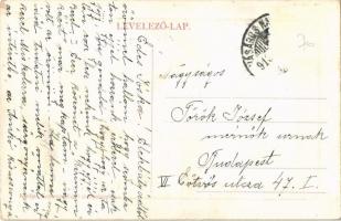 1913 Vásárosnamény, Református templom, utca. Kiadja Kanizsay Pál (W.L. ?)