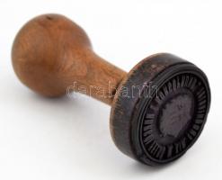 1940-1944 "Borgói Felső M. Kir. Erdőhivatal. Borgóprund.", pecsétnyomó fa testtel, h: 8 cm...