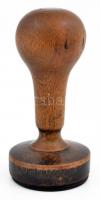 1940-1944 "Borgói Felső M. Kir. Erdőhivatal. Borgóprund.", pecsétnyomó fa testtel, h: 8 cm...