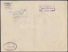 1916 Belgrád, K. u. k. Militär-General-Gouvernement által kiállított utazási engedély