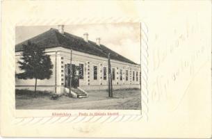 1907 Apostag, Községháza, Posta és távirda hivatal. Díszített képeslap