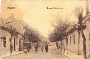 1907 Budapest XXII. Budafok, Kossuth Lajos utca, Kő és könyvnyomda, Bleicher Ferenc üzlete. Kohn és Grünhut 13. (fa)
