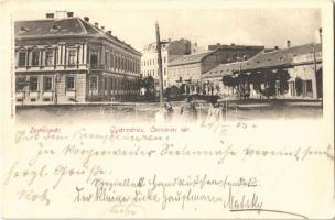 1904 Temesvár, Timisoara; Gyárváros, Coronini tér, Andrássy kávéház. Polatsek kiadása / Fabrica, square, cafe