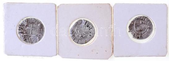 1390-1427. Denár Ag (3x) "Zsigmond" (~0,44g, ~0,33g, ~0,44g) T:2- 
Hungary 1390-1427. Den...