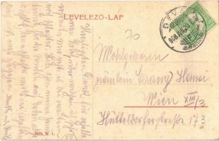 1908 Marosillye, Ilia; Fő utca, gyógyszertár, B. György üzlete. W.L. 3122. / main street, pharmacy, ...