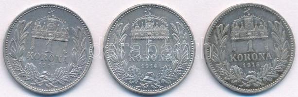 1914KB-1915KB 1K Ag "Ferenc József" (3x) T:1-,2
Adamo K5.1