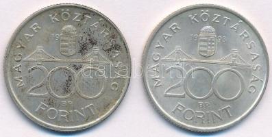 1993. 200Ft Ag "MNB" (2x) T:2 patina
Adamo F13