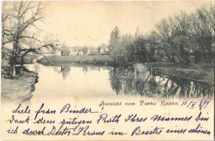 1899 Rudna (Torontál), park / Aussicht vom Parke Rudna / park