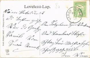 1911 Rohonc, Rechnitz; Batthyány utca, Batthyány kastély, üzletek. Stelczer Adolf kiadása. W.S. 7543...