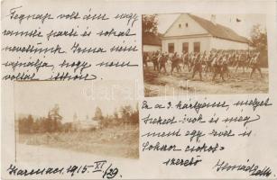 1915 Osztrák-magyar katonák és katonai zenekar Karmacson / WWI Austro-Hungarian K.u.K. military, soldiers and music band in Karmacs. photo