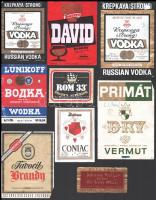 Vegyes külföldi italcímkék (Johnnie Walker, Heinz, stb.), 30 db