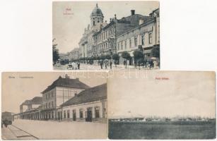 10 db főleg régi magyar és történelmi magyar városképes lap / 10 mainly pre-1945 Hungarian and Historical Hungarian town-view postcards