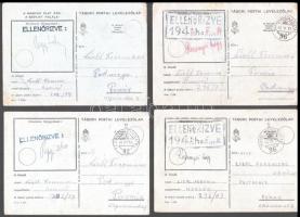 1942 Tábori postai levelezőlapok, 16 db