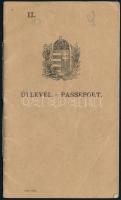 1922 Bp., A Magyar Királyság által kiadott fényképes útlevél