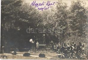 1909 Áldófalva, Algyest, Aldesti (Borossebes mellett / near Sebis); Algyesti kert részlet hölgyekkel / ladies in the garden, park. photo (vágott / cut)