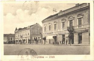 1923 Zilah, Zalau; Közép-Szolnok Megye Zilahi Takarékpénztári R.T., Consum (konzum), üzletek. Seres kiadása / savings bank, shops (EB)