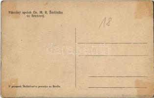 1919 Berezó, Brezová pod Bradlom; Národny spolok Dr. Milana Rastislav Stefánika / Nemzeti Ünnepség M...