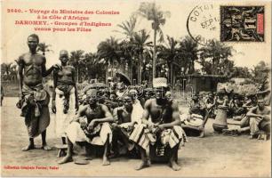 Dahomey, Voyage du Ministre des Colonies a la Cote dAfrique, Groupes dIndigenes venus pour les Fetes / Travel of the Minister of the Colonies to the Cote dAfrique, African folklore